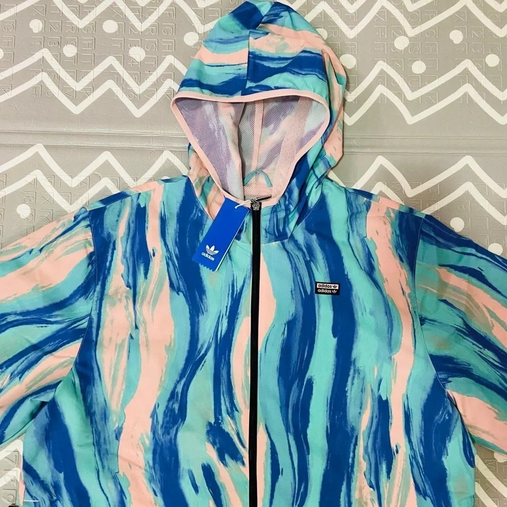 Adidas special edition tie dye hoodie jacket windbreaker